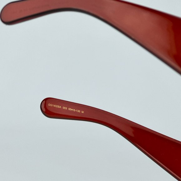 Gucci GG1402SA 003 BRAND NEW Sunglasses Burgundy Pink Women Square Oversised main image 3